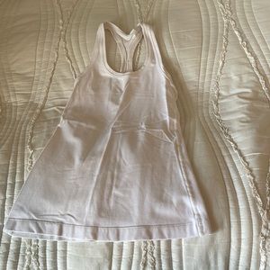 White ribbed Lululemon tank top